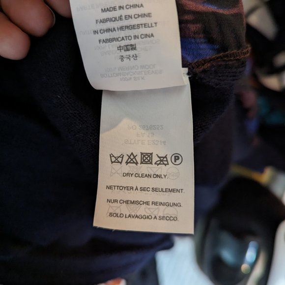 J. Crew Blue and Purple Patterned Crew Neck Sweater - Picture 7 of 7